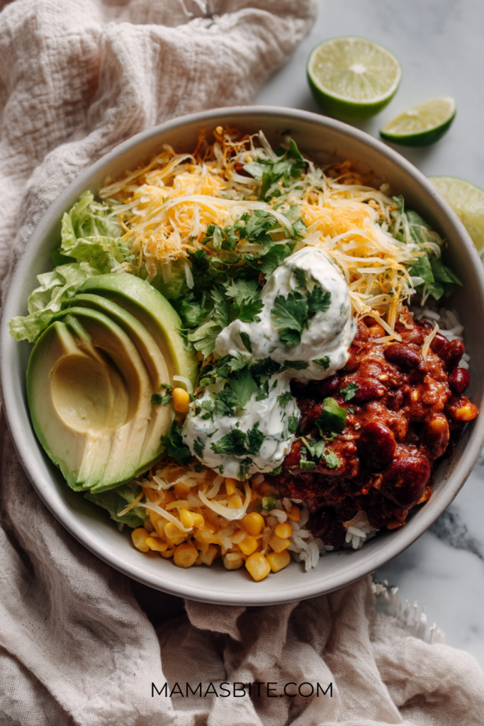 Crockpot Bean Burrito Bowls