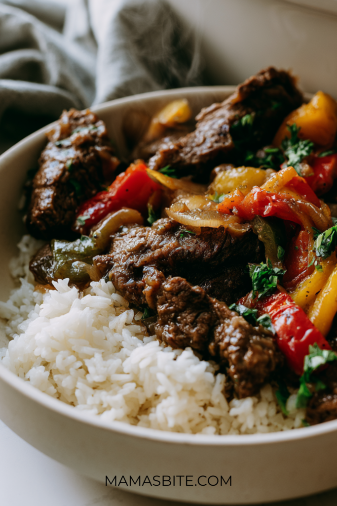 Crockpot Beef and Peppers