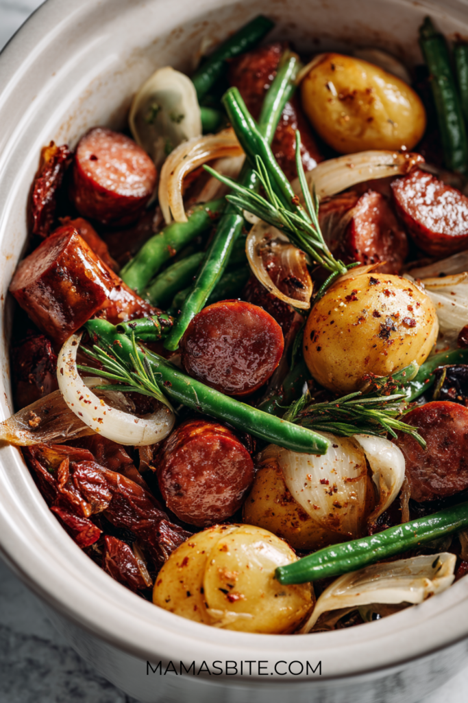 Crockpot Sausage and Vegetables