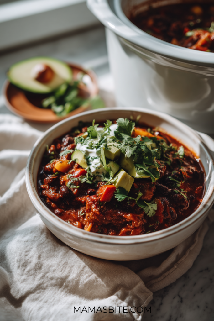 Crockpot Vegetable and Bean Chili