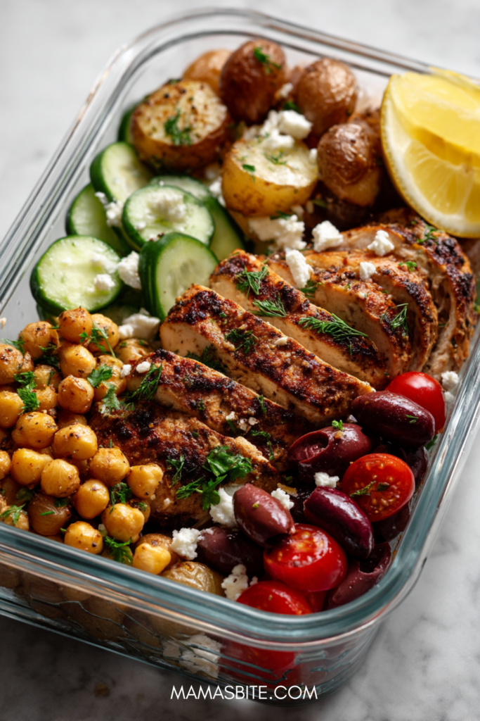 Greek chicken meal prep idea