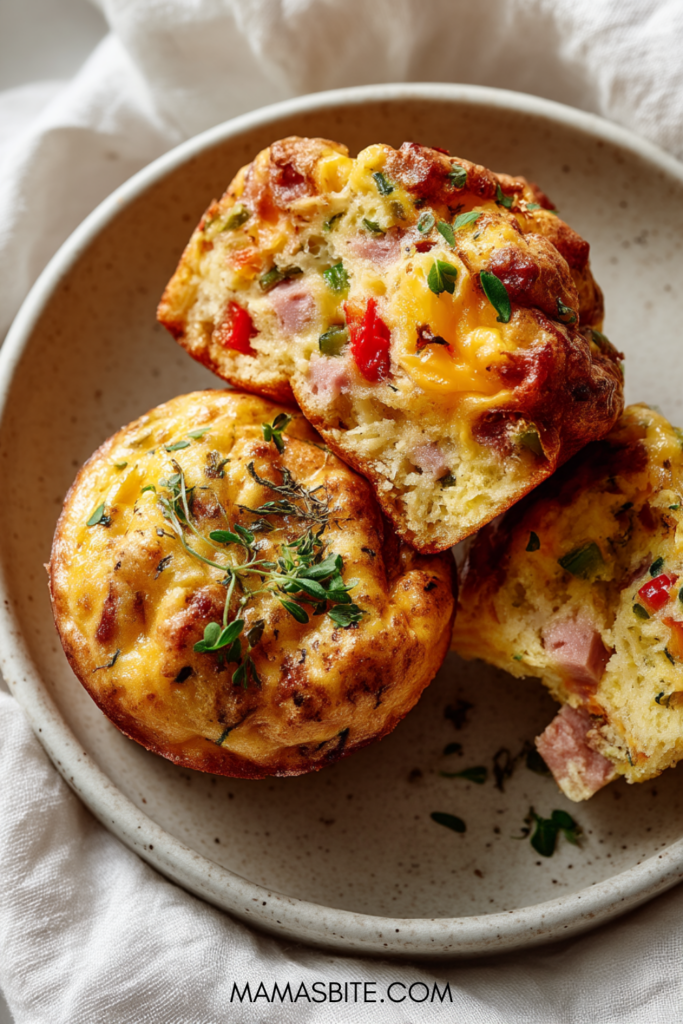Ham and Cheese Breakfast Muffins