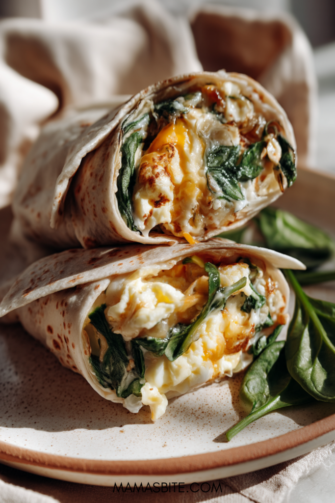 Spinach and Egg Breakfast Wraps