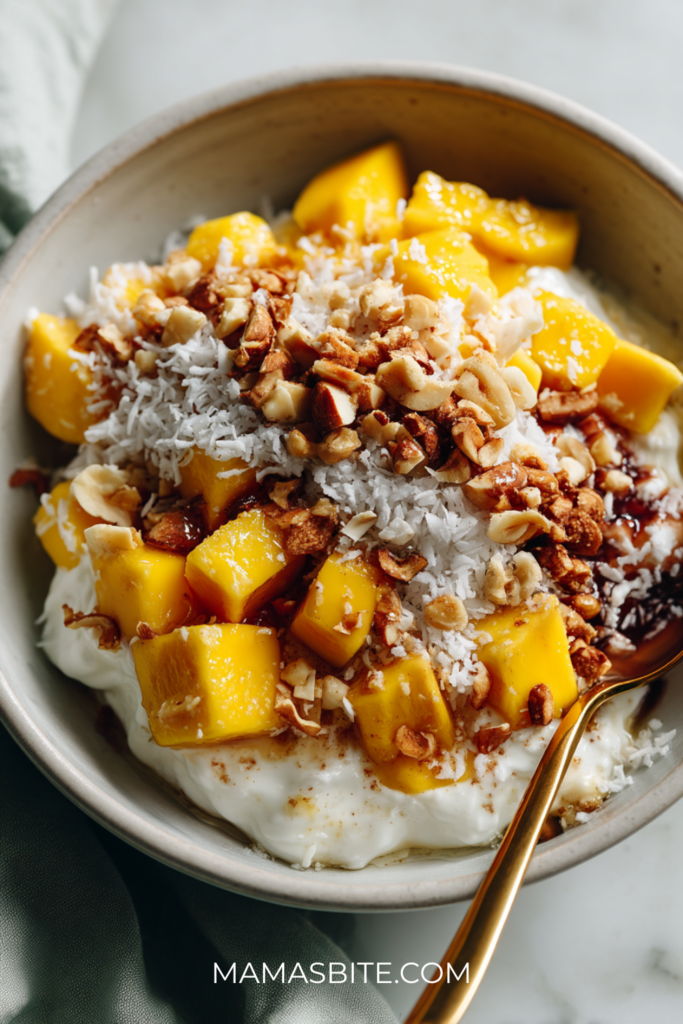 Tropical Mango Coconut Yogurt Bowl