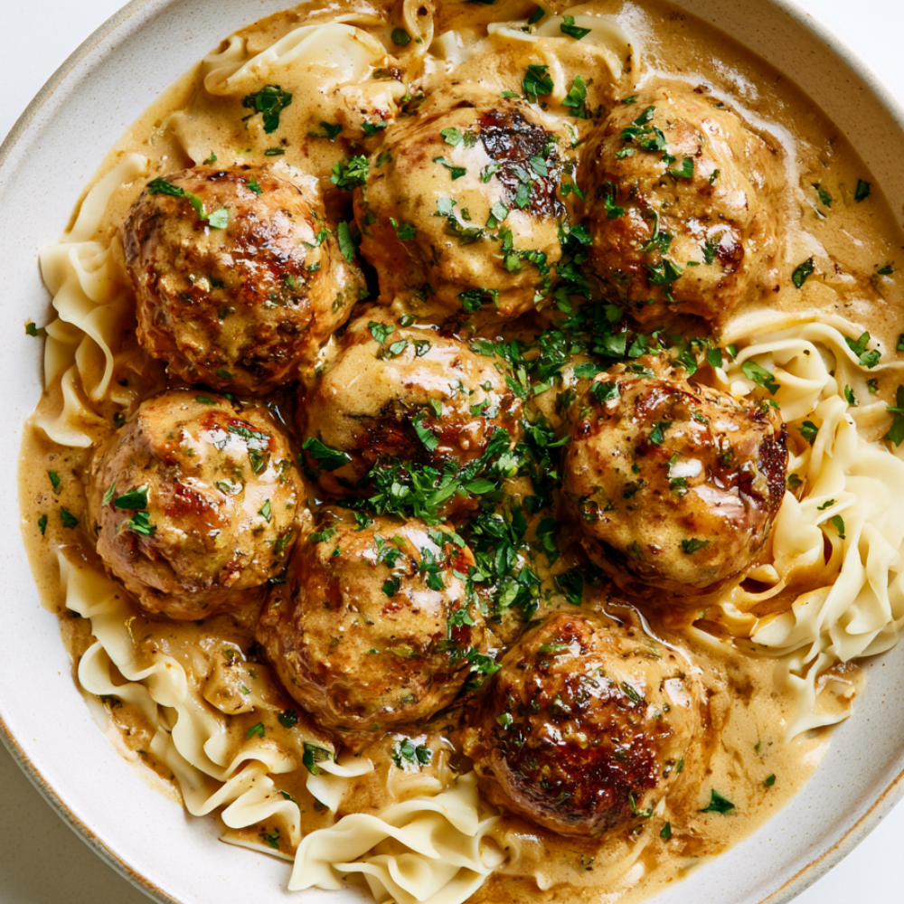 Slow Cooker Creamy Meatballs