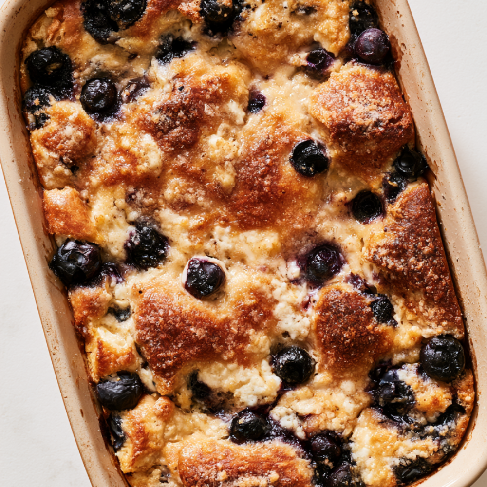 Blueberry Cottage Cheese Breakfast Bake