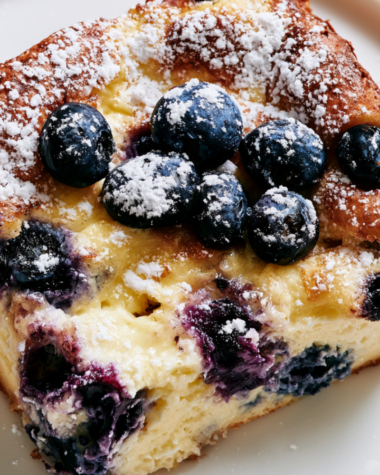 Blueberry Cottage Cheese Breakfast Bake