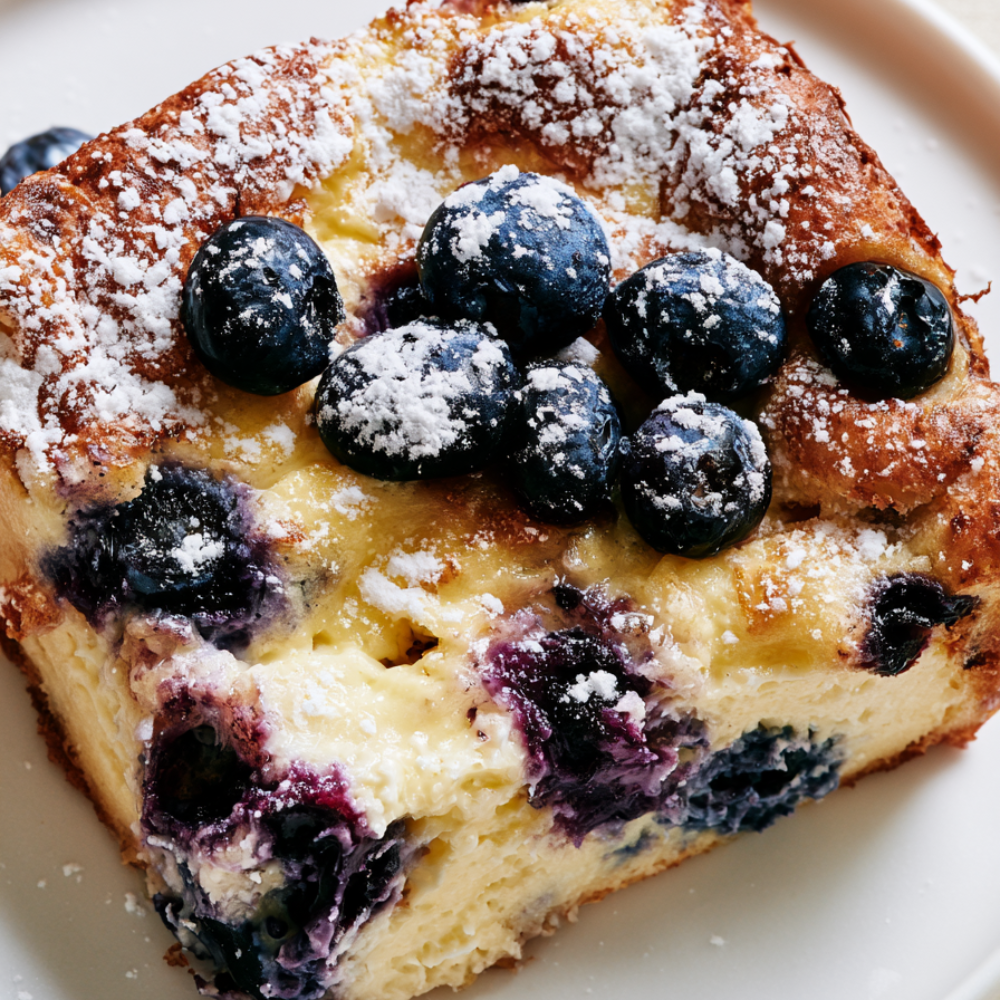 Blueberry Cottage Cheese Breakfast Bake