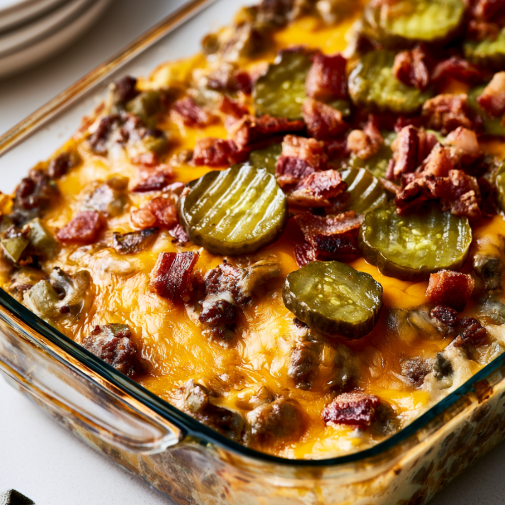 1. Classic Cheeseburger Casserole