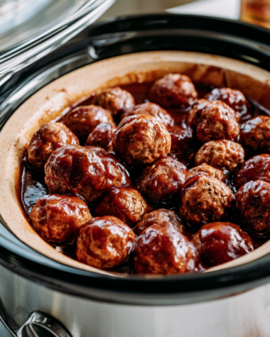 Crockpot BBQ meatballs