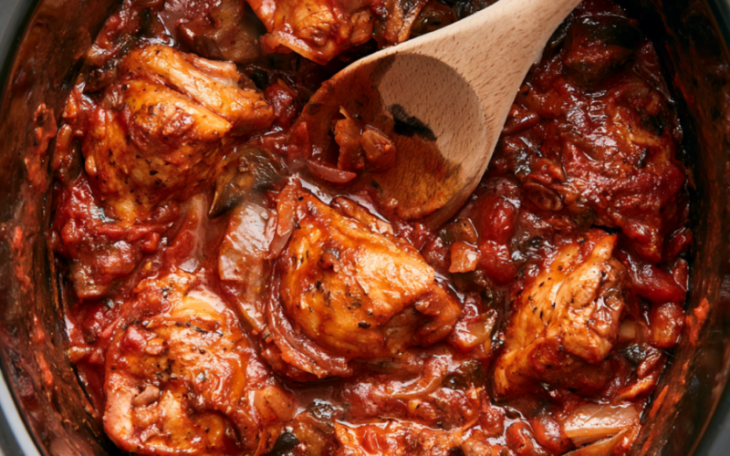 Crockpot Chicken Cacciatore