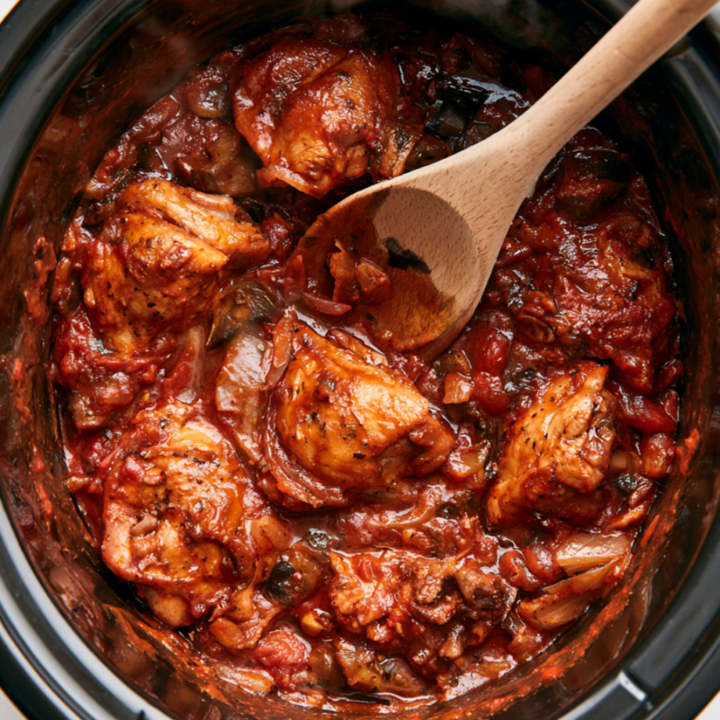 Crockpot Chicken Cacciatore