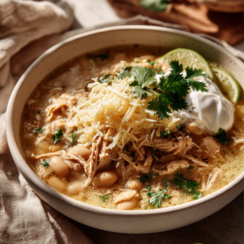 White Chicken Chili (Slow Cooker or Stovetop, Easy & Creamy)