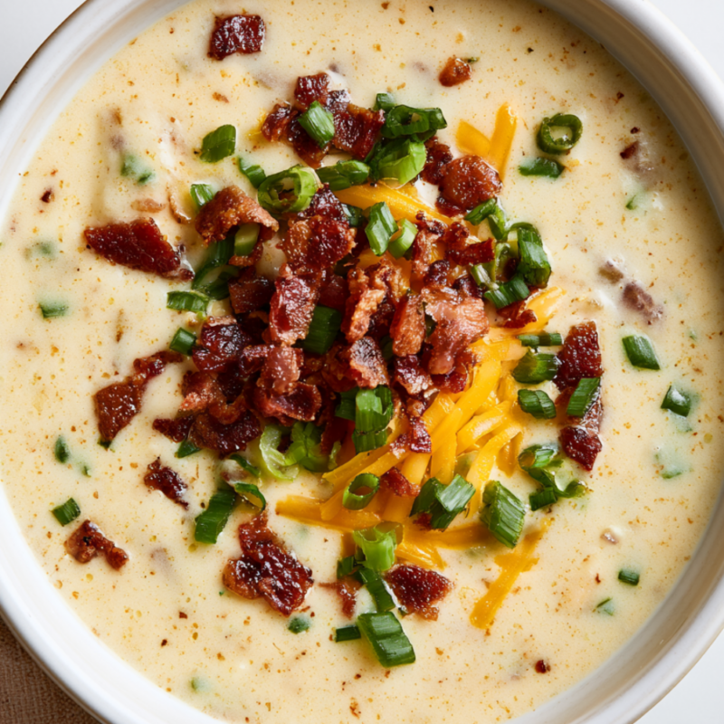 Easy Loaded Baked Potato Soup Crockpot Recipe (With Cream Cheese)