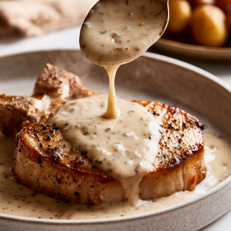 Ranch Crockpot Pork Chops with Gravy