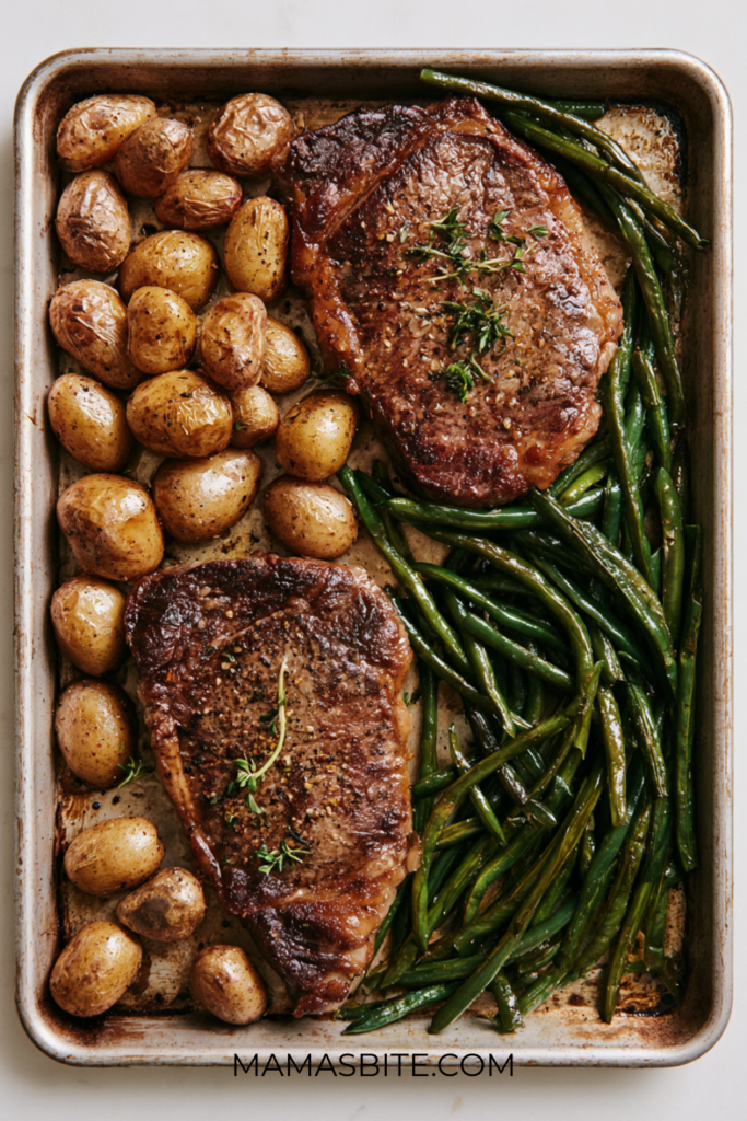Sheet Pan Steak and Veggies for Two