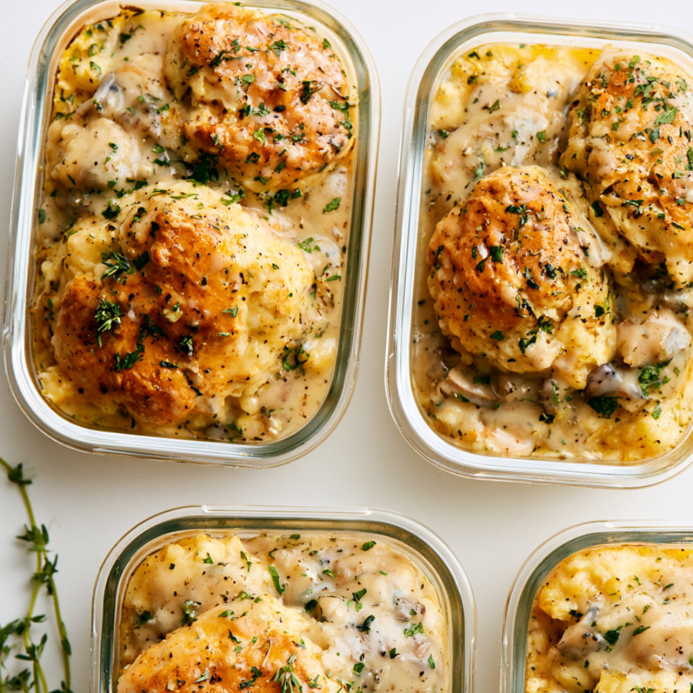 biscuits and gravy breakfast casserole - meal prep