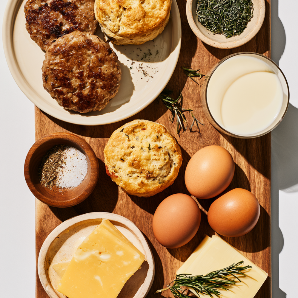 biscuits and gravy breakfast casserole-ingredients