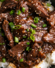 Korean beef crockpot-served